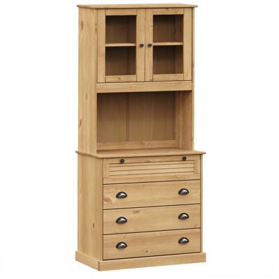 Maison Exclusive - Buffet Haut Vigo 80x40x176 Cm Bois Massif De Pin - Publicité Maison Exclusive - Buffet Haut Vigo 80x40x176 Cm Bois Massif De Pin - Publicité
