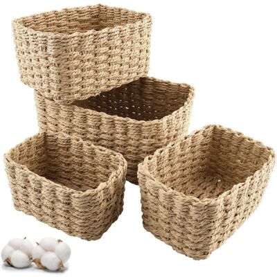 XVX Paniers De Rangement Empilables – Lot De 4 – Polypropylène Robuste, Idéal Pour Salle De Bain, Cuisine & Jouets Bébé - Publicité XVX Paniers De Rangement Empilables – Lot De 4 – Polypropylène Robuste, Idéal Pour Salle De Bain, Cuisine & Jouets Bébé - Publicité