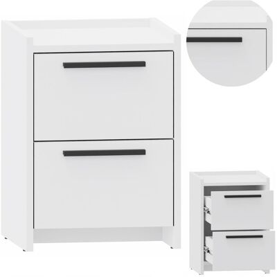 OEM Table De Chevet Altivo 2sw, Blanche, Petite Commode, Table De Chevet, 2 Tiroirs Hauts - Publicité OEM Table De Chevet Altivo 2sw, Blanche, Petite Commode, Table De Chevet, 2 Tiroirs Hauts - Publicité