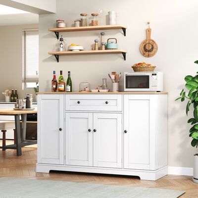 ACKERMAN Buffet De Cuisine Multifonctionnel – Buffet De 138 Cm Avec Tiroir, Portes Et Étagères Réglables – Design Moderne Avec Dispositif Anti-basculement, Idéal Pour La Cuisine, Le Salon Et La Chambre - Publicité ACKERMAN Buffet De Cuisine Multifonctionnel – Buffet De 138 Cm Avec Tiroir, Portes Et Étagères Réglables – Design Moderne Avec Dispositif Anti-basculement, Idéal Pour La Cuisine, Le Salon Et La Chambre - Publicité