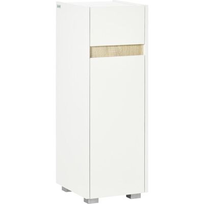 OEM Meuble De Salle De Bain Avec Tiroir Et Étagère En Bois Réglable, 30 X 33 X 88 Cm, Blanc Avec Fonction De Rangement Et D'Affichage Idéal Pour Salon, Chambre À Coucher Ou Bureau - Publicité OEM Meuble De Salle De Bain Avec Tiroir Et Étagère En Bois Réglable, 30 X 33 X 88 Cm, Blanc Avec Fonction De Rangement Et D'Affichage Idéal Pour Salon, Chambre À Coucher Ou Bureau - Publicité