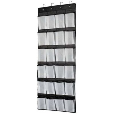 ABYSSE Noir Organiseur À Suspendre Sur Une Porte, Étagère À Chaussures, Rangement À Chaussures, 24 Grandes Poches En Maille Pour Chambre À Coucher, Salle De Bain, Placard, 140 X 55 Cm - Publicité ABYSSE Noir Organiseur À Suspendre Sur Une Porte, Étagère À Chaussures, Rangement À Chaussures, 24 Grandes Poches En Maille Pour Chambre À Coucher, Salle De Bain, Placard, 140 X 55 Cm - Publicité