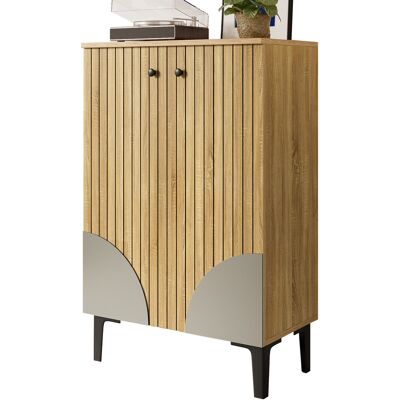 ACKERMAN Meuble À Chaussures Moderne En Bois Avec Portes – Rangement À Chaussures Peu Encombrant Avec Étagères, Espace De Rangement Et Structure En Pvc Noir, Design Élégant Pour Entrée, Salon Et Petits Espaces - Publicité ACKERMAN Meuble À Chaussures Moderne En Bois Avec Portes – Rangement À Chaussures Peu Encombrant Avec Étagères, Espace De Rangement Et Structure En Pvc Noir, Design Élégant Pour Entrée, Salon Et Petits Espaces - Publicité