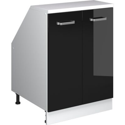 Meuble De Rangement Sous Pente Rion, Noir Haute Brillance, 60x81.6cm 2 Portes, 60 Cm De Profondeur, Vicco - Publicité Meuble De Rangement Sous Pente Rion, Noir Haute Brillance, 60x81.6cm 2 Portes, 60 Cm De Profondeur, Vicco - Publicité