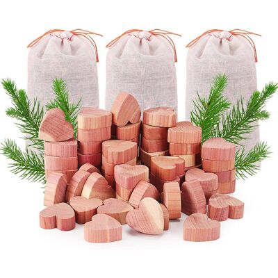 JILLIOPER Lot De 53 Boules En Bois De Cèdre Anti Mites Textiles Naturel, Anti Mites Vêtements, 50 Cœurs Antimites, 3 Sachets De Cèdre, Naturelle Contre Les Mites Pour Armoires De Rangement, Penderie - Publicité JILLIOPER Lot De 53 Boules En Bois De Cèdre Anti Mites Textiles Naturel, Anti Mites Vêtements, 50 Cœurs Antimites, 3 Sachets De Cèdre, Naturelle Contre Les Mites Pour Armoires De Rangement, Penderie - Publicité