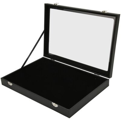 ETNZEBC Vitrine À Épingles Pour Médailles Militaires – Verre Anti-poussière – Bois Composite Et Cuir Artificiel – 35x24x5cm - Publicité ETNZEBC Vitrine À Épingles Pour Médailles Militaires – Verre Anti-poussière – Bois Composite Et Cuir Artificiel – 35x24x5cm - Publicité