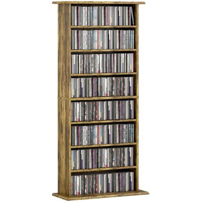 OEM Rangements Pour Cd Et Dvd Avec 8 Compartiments 6 Étagères Réglables Capacité Max 360 185 Blu Ray Marron - Publicité OEM Rangements Pour Cd Et Dvd Avec 8 Compartiments 6 Étagères Réglables Capacité Max 360 185 Blu Ray Marron - Publicité