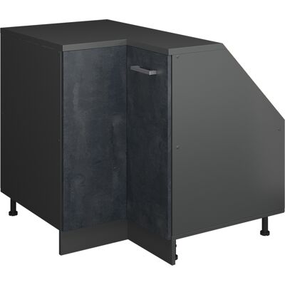 Meuble De Rangement Sous Pente Armoire D'Angle Rion, Béton Noir, 75.6x81.6cm 1 Porte, 60 Cm De Profondeur, Vicco - Publicité Meuble De Rangement Sous Pente Armoire D'Angle Rion, Béton Noir, 75.6x81.6cm 1 Porte, 60 Cm De Profondeur, Vicco - Publicité