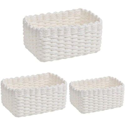 SANS MARQUE Paniers De Rangement Paniers De Rangement 3 Tailles Paniers À Crémaillère Tressés - Publicité SANS MARQUE Paniers De Rangement Paniers De Rangement 3 Tailles Paniers À Crémaillère Tressés - Publicité