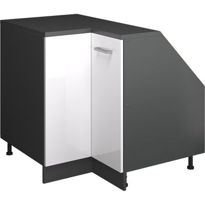 Meuble De Rangement Sous Pente Armoire D'Angle Rion, Blanc Haute Brillance, 75.6x81.6cm 1 Porte, 60 Cm De Profondeur, Vicco - Publicité Meuble De Rangement Sous Pente Armoire D'Angle Rion, Blanc Haute Brillance, 75.6x81.6cm 1 Porte, 60 Cm De Profondeur, Vicco - Publicité