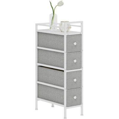 OEM Commode À 4 Tiroirs En Tissu, Structure En Acier, Idéale Pour La Chambre, Les Petits Espaces, Le Salon Ou Le Dressing, Gris Clair. Publicité OEM Commode À 4 Tiroirs En Tissu, Structure En Acier, Idéale Pour La Chambre, Les Petits Espaces, Le Salon Ou Le Dressing, Gris Clair. Publicité