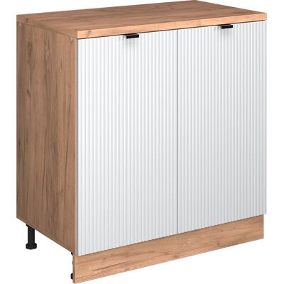 Armoire D'Extension Rion, Blanc Cannelé/chêne De Force Doré, 80x46cm Sans Pente Avec 2 Portes, Vicco - Publicité Armoire D'Extension Rion, Blanc Cannelé/chêne De Force Doré, 80x46cm Sans Pente Avec 2 Portes, Vicco - Publicité