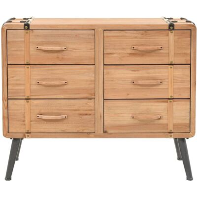 DESIGN IN Armoire À Tiroirs Bois De Sapin Massif 91x35x73 Cm - Publicité DESIGN IN Armoire À Tiroirs Bois De Sapin Massif 91x35x73 Cm - Publicité