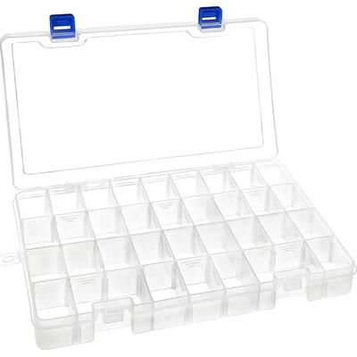 OEM 1 Boite Rangement Plastique, 34 Compartiments, Séparateurs Réglables, Transparente, Pour Perles Outils Pêche - Publicité OEM 1 Boite Rangement Plastique, 34 Compartiments, Séparateurs Réglables, Transparente, Pour Perles Outils Pêche - Publicité