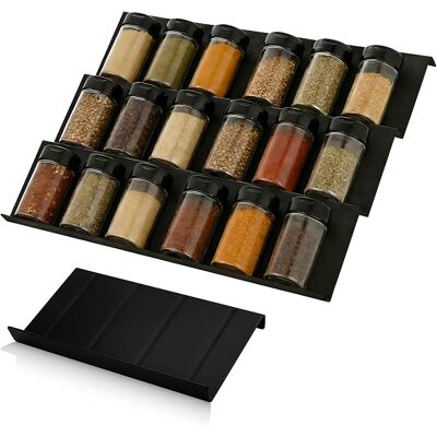 SANS MARQUE Lot De 6 Étagères À Épices De Cuisine - Tiroir À Épices Extensible - Système De Rangement - Noir - Publicité SANS MARQUE Lot De 6 Étagères À Épices De Cuisine - Tiroir À Épices Extensible - Système De Rangement - Noir - Publicité
