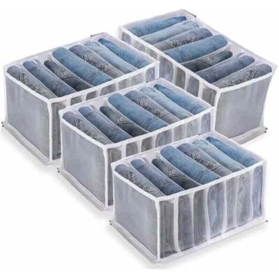 OEM Boîte De Rangement Pour Jeans,4 Pièces Organisateur De Garde-robe,rangements Boîtes De Jeans,boîte Séparation Maille Tiroir À Vêtements, Pour Pantalons, Jeans, Pulls,t-shirt,pantalon,chemi - Publicité OEM Boîte De Rangement Pour Jeans,4 Pièces Organisateur De Garde-robe,rangements Boîtes De Jeans,boîte Séparation Maille Tiroir À Vêtements, Pour Pantalons, Jeans, Pulls,t-shirt,pantalon,chemi - Publicité