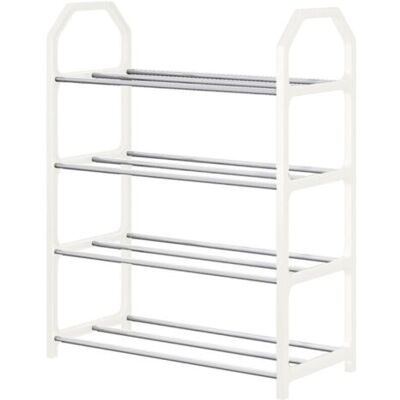 OEM Étagère Chaussures 4 Niveaux, Métal, Empilable, 12-16 Paires, Entrée/dressing - Publicité OEM Étagère Chaussures 4 Niveaux, Métal, Empilable, 12-16 Paires, Entrée/dressing - Publicité