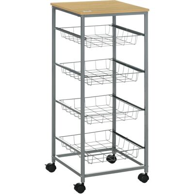ACKERMAN Chariot De Service Chariot De Cuisine Avec Paniers En Métal 36,5 X 36,5 X 89 Cm Chariot De Cuisine Desserte Argent Pour Cuisine Et Salle À Manger - Publicité ACKERMAN Chariot De Service Chariot De Cuisine Avec Paniers En Métal 36,5 X 36,5 X 89 Cm Chariot De Cuisine Desserte Argent Pour Cuisine Et Salle À Manger - Publicité