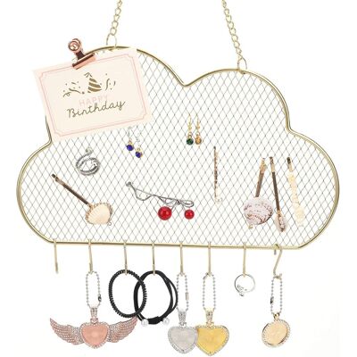Organisateur De Bijoux Mural En Métal, Motif Nuage, 19 X 30 Cm – Delkevic - Publicité Organisateur De Bijoux Mural En Métal, Motif Nuage, 19 X 30 Cm – Delkevic - Publicité