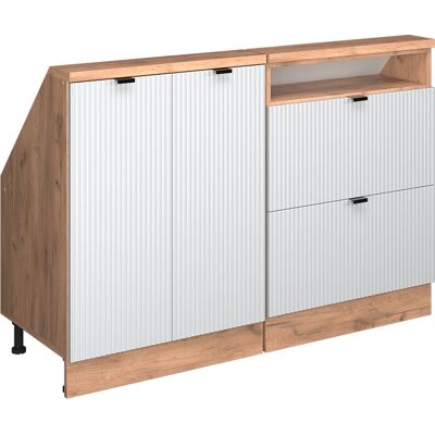 Ensembles De Meuble De Rangement Sous Pente Rion, Blanc Cannelé, 120cm Lot De 2, Vicco - Publicité Ensembles De Meuble De Rangement Sous Pente Rion, Blanc Cannelé, 120cm Lot De 2, Vicco - Publicité
