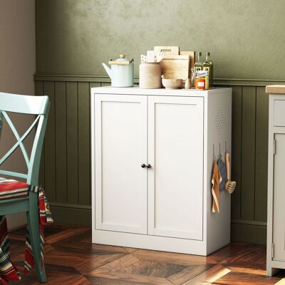 ACKERMAN Étagère De Garde-manger Autonome Blanche De 88 Cm De Haut En Métal – Meuble De Cuisine Avec Clayettes Réglables En Hauteur, Poignées Ergonomiques, Montage Requis, Rangement De Cuisine Gain De Place - Publicité ACKERMAN Étagère De Garde-manger Autonome Blanche De 88 Cm De Haut En Métal – Meuble De Cuisine Avec Clayettes Réglables En Hauteur, Poignées Ergonomiques, Montage Requis, Rangement De Cuisine Gain De Place - Publicité