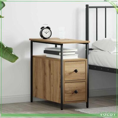 OEM Cabinet De Chevet - Chêne Artisanal - 30 X 60 X 60 Cm - 1 Tiroir - 1 Étagère - Publicité OEM Cabinet De Chevet - Chêne Artisanal - 30 X 60 X 60 Cm - 1 Tiroir - 1 Étagère - Publicité