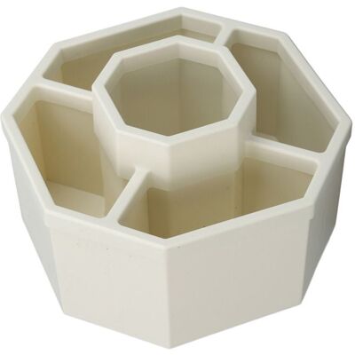 OEM Organisateur De Bureau - Fafeicy - Boîte De Rangement Rotative - 5 Compartiments - Blanc - 360° - Publicité OEM Organisateur De Bureau - Fafeicy - Boîte De Rangement Rotative - 5 Compartiments - Blanc - 360° - Publicité