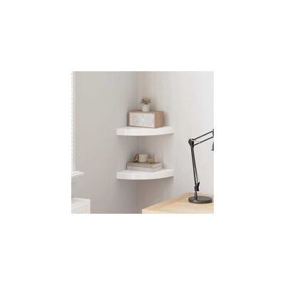 OEM Étagères D'Angle Flottantes, Lot De 2, Blanc Brillant, 25 X 25 X 3,8 Cm, Mdf-crezuo - Publicité OEM Étagères D'Angle Flottantes, Lot De 2, Blanc Brillant, 25 X 25 X 3,8 Cm, Mdf-crezuo - Publicité