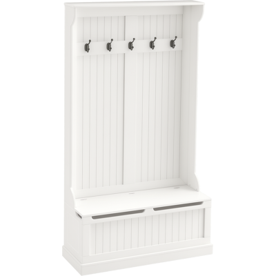 MIDUODUO Meuble Entrée Banc Porte Manteaux 3 En 1 5 Crochets Banc Rangement Salon Couloir 96x34x179,7 Cm Crème - Publicité MIDUODUO Meuble Entrée Banc Porte Manteaux 3 En 1 5 Crochets Banc Rangement Salon Couloir 96x34x179,7 Cm Crème - Publicité