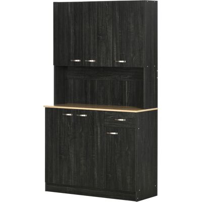 OEM Buffet De Cuisine Armoire De Cuisine Contemporaine Multi-rangements 6 Portes 1 Tiroir + Grand Plateau - Publicité OEM Buffet De Cuisine Armoire De Cuisine Contemporaine Multi-rangements 6 Portes 1 Tiroir + Grand Plateau - Publicité