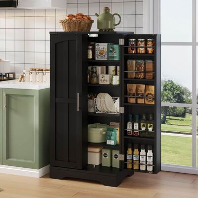 ACKERMAN Meuble Cuisine 120x60x40cm Led Détecteur Mouvement, 2 Portes Avec Étagères/compartiments Réglables, Idéal Cuisine/salon/salle À Manger, Noir - Publicité ACKERMAN Meuble Cuisine 120x60x40cm Led Détecteur Mouvement, 2 Portes Avec Étagères/compartiments Réglables, Idéal Cuisine/salon/salle À Manger, Noir - Publicité