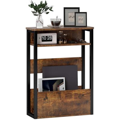 OEM Table Basse Style Industriel À 2 Étagères, Bois Et Métal, 46 X 18 X 58,5 Cm, Marron Idéal Pour Salon, Chambre À Coucher Ou Bureau En Bois Massif Solide Et Élégant - Publicité OEM Table Basse Style Industriel À 2 Étagères, Bois Et Métal, 46 X 18 X 58,5 Cm, Marron Idéal Pour Salon, Chambre À Coucher Ou Bureau En Bois Massif Solide Et Élégant - Publicité