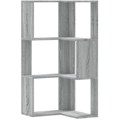 OEM Bibliothèque D'Angle - V Geby - Ty7631 - 3 Niveaux - Bois D'Ingénierie - Sonoma Gris - Publicité OEM Bibliothèque D'Angle - V Geby - Ty7631 - 3 Niveaux - Bois D'Ingénierie - Sonoma Gris - Publicité