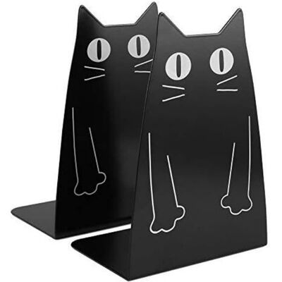 Cellfast Serre-livres - Non Spécifié - Chat Mignon - Métal - Noir - 14x20.5x10.5cm - Publicité Cellfast Serre-livres - Non Spécifié - Chat Mignon - Métal - Noir - 14x20.5x10.5cm - Publicité