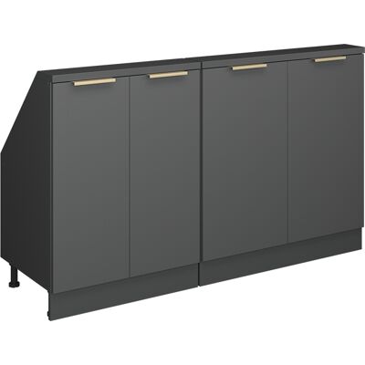 Ensembles De Meuble De Rangement Sous Pente Rion, Anthracite-or, 140cm Lot De 2, Vicco - Publicité Ensembles De Meuble De Rangement Sous Pente Rion, Anthracite-or, 140cm Lot De 2, Vicco - Publicité