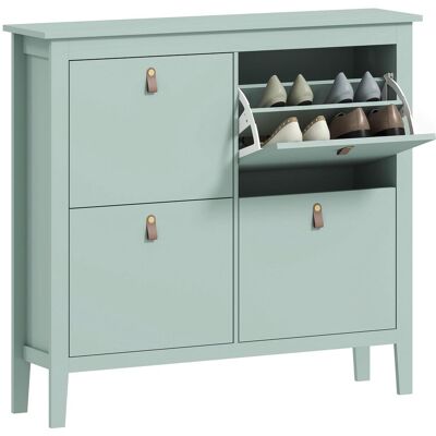 OEM Étagère À Chaussures Étroite À 4 Tiroirs Pour 20 Paires De Chaussures, Pointure 44 (eu), Étagères Réglables, 105 X 24 X 95,5 Cm, Verte - Publicité OEM Étagère À Chaussures Étroite À 4 Tiroirs Pour 20 Paires De Chaussures, Pointure 44 (eu), Étagères Réglables, 105 X 24 X 95,5 Cm, Verte - Publicité