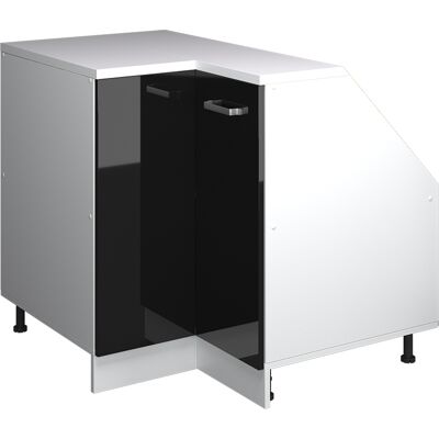 Meuble De Rangement Sous Pente Armoire D'Angle Rion, Noir Haute Brillance, 75.6x81.6cm 1 Porte, 60 Cm De Profondeur, Vicco - Publicité Meuble De Rangement Sous Pente Armoire D'Angle Rion, Noir Haute Brillance, 75.6x81.6cm 1 Porte, 60 Cm De Profondeur, Vicco - Publicité