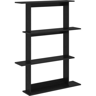 Étagère Murale Chêne Noir 100 X 20 X 126 Cm Bois D'Ingénierie Vidaxl - Publicité Étagère Murale Chêne Noir 100 X 20 X 126 Cm Bois D'Ingénierie Vidaxl - Publicité