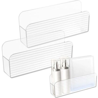 ABYSSE Etagère Salle De Bain Sans Percer, Boite Acrylique Etagère Murale, Boite Transparente Meuble Douche, Détachable Meuble Rangement Maquillage, Etagere Coiffeuse Organisateur Pour Bureau Chambre - Publicité ABYSSE Etagère Salle De Bain Sans Percer, Boite Acrylique Etagère Murale, Boite Transparente Meuble Douche, Détachable Meuble Rangement Maquillage, Etagere Coiffeuse Organisateur Pour Bureau Chambre - Publicité