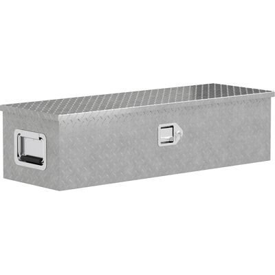 OEM Boîte À Outils Pour Remorque Boîte De Rangement En Aluminium Poignées Larges Et Antidérapantes 99 X 33 X 25.5 Cm Argent - Publicité OEM Boîte À Outils Pour Remorque Boîte De Rangement En Aluminium Poignées Larges Et Antidérapantes 99 X 33 X 25.5 Cm Argent - Publicité