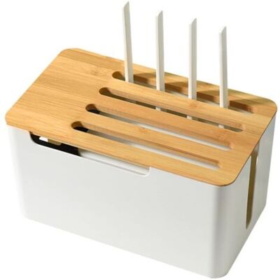 ABYSSE Boîte De Rangement Pour Câbles Avec Couvercle, 31 X 18 X 16,5cm Organisateur De Fils De Bureau Boîte De Câbles Petite Cordon Multiprise De Gestion De Câbles Pour Usb Et Cache Câbles Tv Routeurs - Publicité ABYSSE Boîte De Rangement Pour Câbles Avec Couvercle, 31 X 18 X 16,5cm Organisateur De Fils De Bureau Boîte De Câbles Petite Cordon Multiprise De Gestion De Câbles Pour Usb Et Cache Câbles Tv Routeurs - Publicité