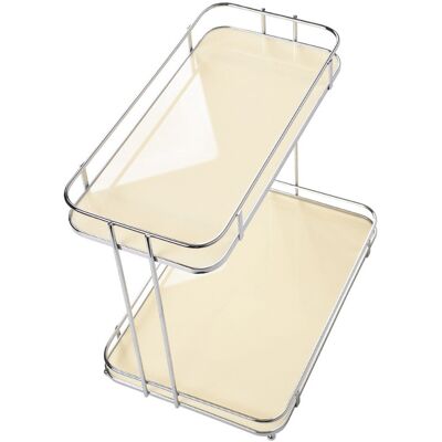 MCKENSA Étagère De Rangement De Bureau En Fer Acrylique Épais À 2 Niveaux, Multifonctionnelle, Pour Comptoir, Idéale Pour La Chambre, La Cuisine Et La Salle De Bain, Couleur Crème Blanche. Publicité MCKENSA Étagère De Rangement De Bureau En Fer Acrylique Épais À 2 Niveaux, Multifonctionnelle, Pour Comptoir, Idéale Pour La Chambre, La Cuisine Et La Salle De Bain, Couleur Crème Blanche. Publicité