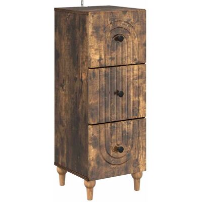 Maison Exclusive - Armoire À Tiroirs Chêne Fumé 33 X 34,5 X 90 Cm - Publicité Maison Exclusive - Armoire À Tiroirs Chêne Fumé 33 X 34,5 X 90 Cm - Publicité
