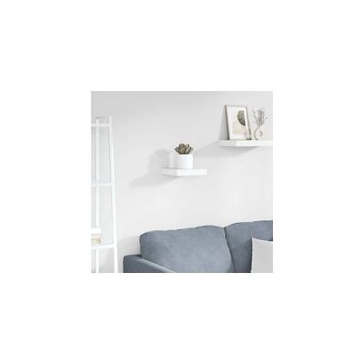 OEM Étagère Flottante, Blanc Brillant, 23 X 23,5 X 3,8 Cm, Mdf-crezuo - Publicité OEM Étagère Flottante, Blanc Brillant, 23 X 23,5 X 3,8 Cm, Mdf-crezuo - Publicité