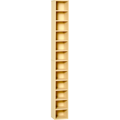 ARRIGONI Rangements Pour Cd Et Dvd, Étagère Colonne De Rangement, Meuble De Rangement Avec 12 Compartiments, Capacité Max. 204 Cd, 21 X 20 X 175 Cm, Bois Naturel - Publicité ARRIGONI Rangements Pour Cd Et Dvd, Étagère Colonne De Rangement, Meuble De Rangement Avec 12 Compartiments, Capacité Max. 204 Cd, 21 X 20 X 175 Cm, Bois Naturel - Publicité