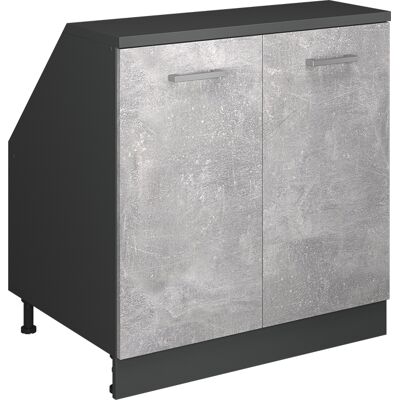 Meuble De Rangement Sous Pente Rion, Béton, 80x81.6cm 2 Portes, 60 Cm De Profondeur, Vicco - Publicité Meuble De Rangement Sous Pente Rion, Béton, 80x81.6cm 2 Portes, 60 Cm De Profondeur, Vicco - Publicité