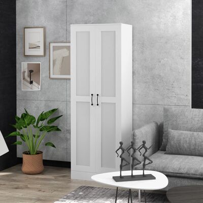 OEM Armoire Meuble De Rangement 2 Portes 5 Étagères Style Contemporain 60lx36,5lx175h - Publicité OEM Armoire Meuble De Rangement 2 Portes 5 Étagères Style Contemporain 60lx36,5lx175h - Publicité