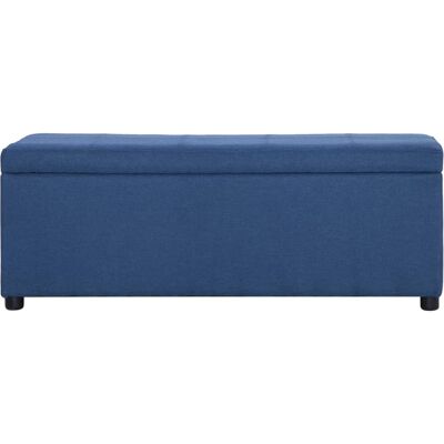 DESIGN IN Banc Avec Compartiment De Rangement 116 Cm Bleu Polyester - Publicité DESIGN IN Banc Avec Compartiment De Rangement 116 Cm Bleu Polyester - Publicité