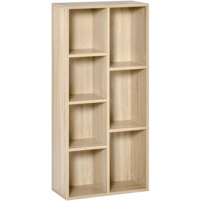 OEM Meuble De Rangement Bibliothèque Étagère 7 Cubes Pour Intérieur, Salon, Chambre - 50l X 24p X 106h Cm, Bois Naturel - Publicité OEM Meuble De Rangement Bibliothèque Étagère 7 Cubes Pour Intérieur, Salon, Chambre - 50l X 24p X 106h Cm, Bois Naturel - Publicité
