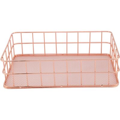 EOSNOW Panier De Rangement En Fer Or Rose, Support Organisateur, Décor De Bureau (d) - Publicité EOSNOW Panier De Rangement En Fer Or Rose, Support Organisateur, Décor De Bureau (d) - Publicité